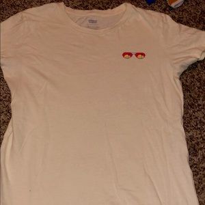 A pastel yellow tshirt